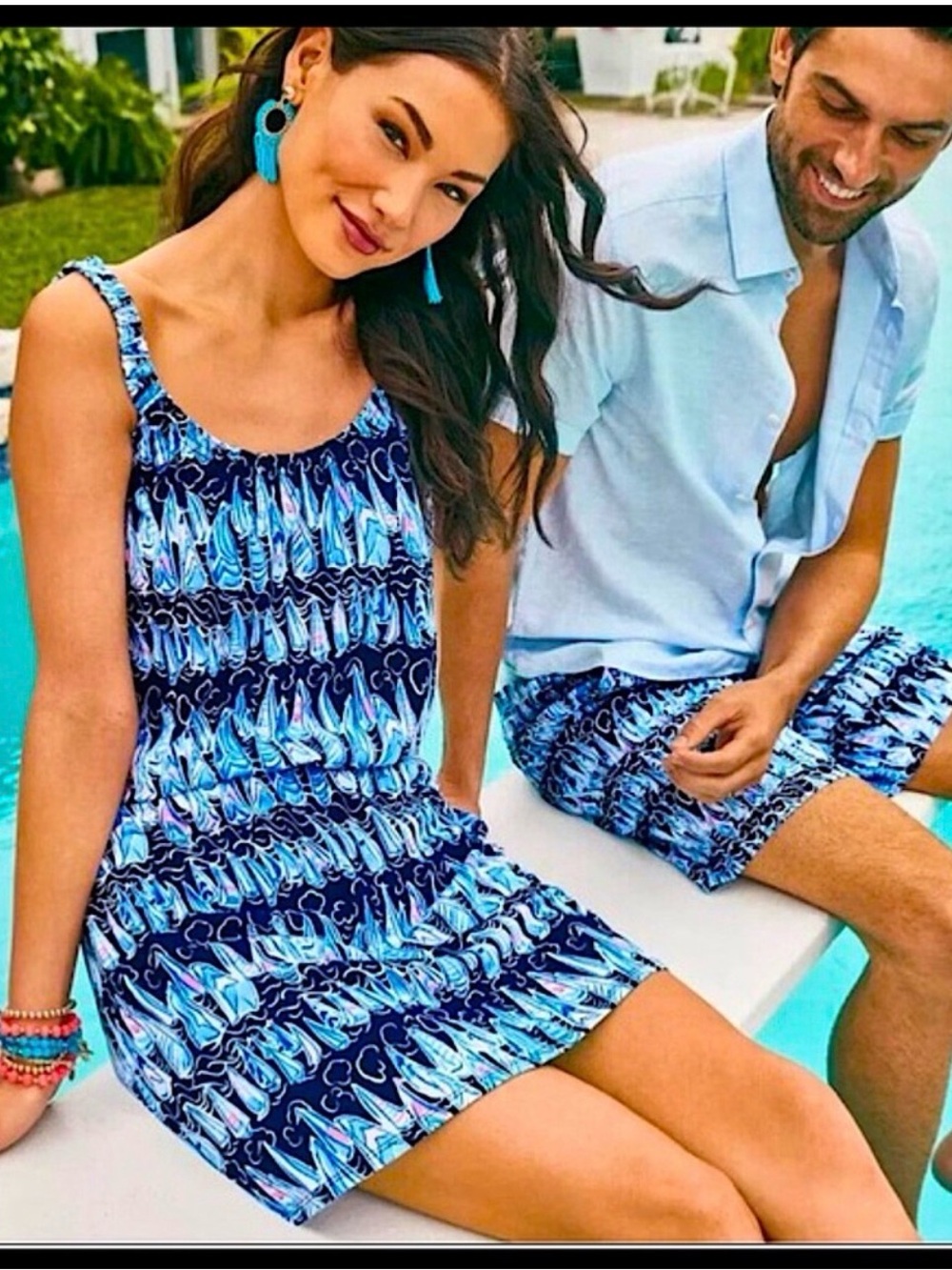Lilly Pulitzer Loro Romper Low Tide Navy Sails and Stripes #010393 - Medium